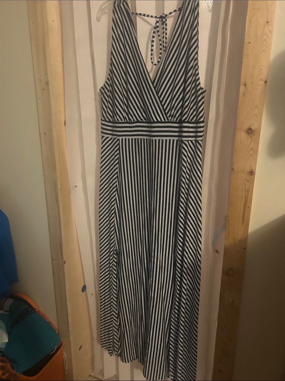 torrid Black & White Striped V-Neck Maxi Dress